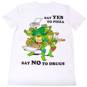 NWT TMNT NINJA TURTLES PIZZA TOP SHIRT SZ S
